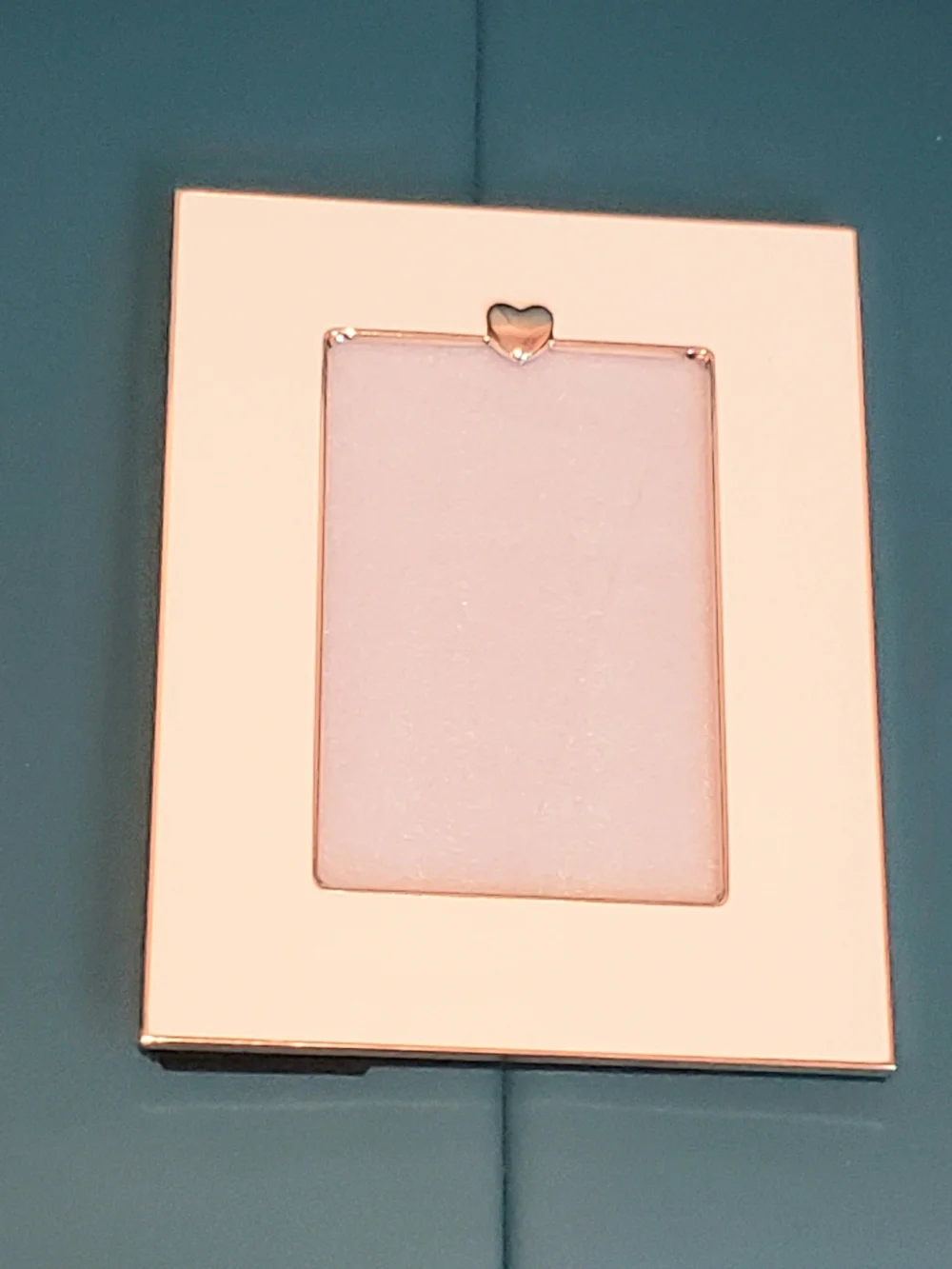 Cream and Gold Heart Accent Photo Frame 3.5